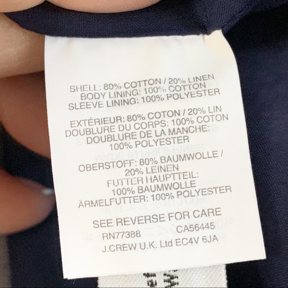 J.CREW UNSTRUCTURED BLAZER in Deep Water - Picture 7 of 9